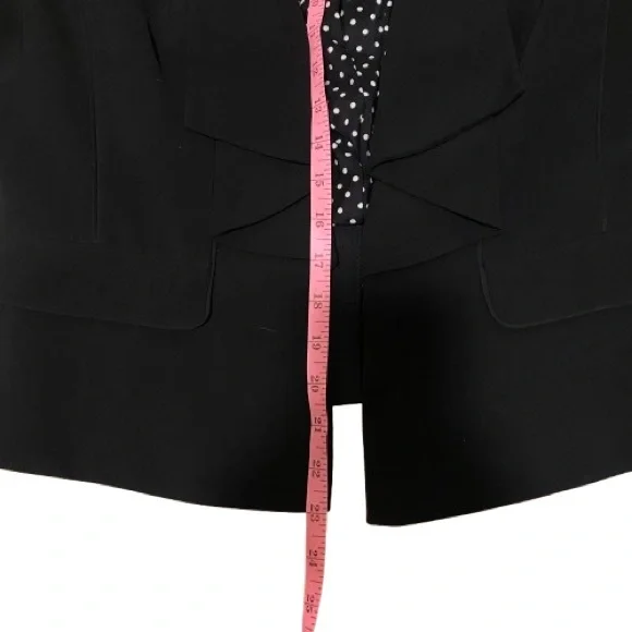 Black White House Black Market open-front blazer with a polka dot lining 14 - Picture 5 of 8